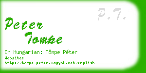 peter tompe business card
