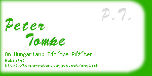 peter tompe business card